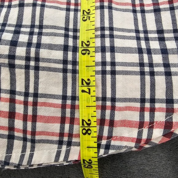 Levi's XL Mens Button Down Shirt Long‎ Sleeve Plaid Checkered White Red Blue - Picture 6 of 6